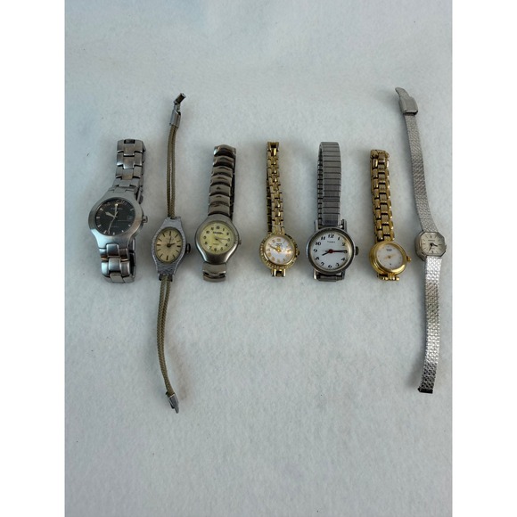 Fossil Accessories - Vintage Womens Watch Lot Fossil Citizen Timex Anne Klein Caravelle 7pc Repair